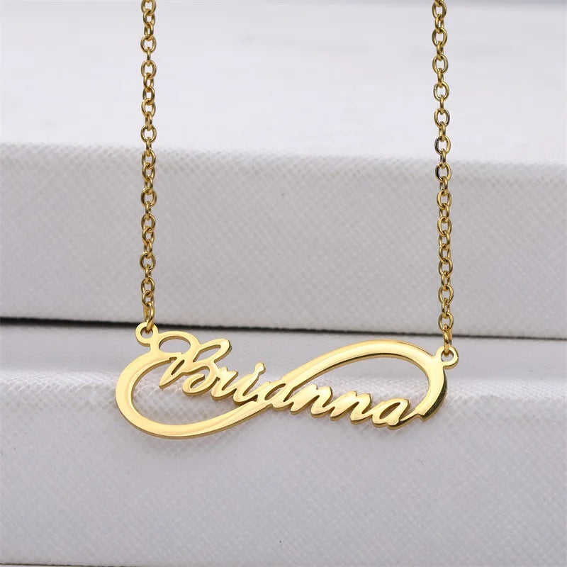 Custom Name Necklaces Baby Girl Name Necklace Stainless Steel Personalized Name Jewelry Bridesmaid Gift Baby Shower Gift For Her
