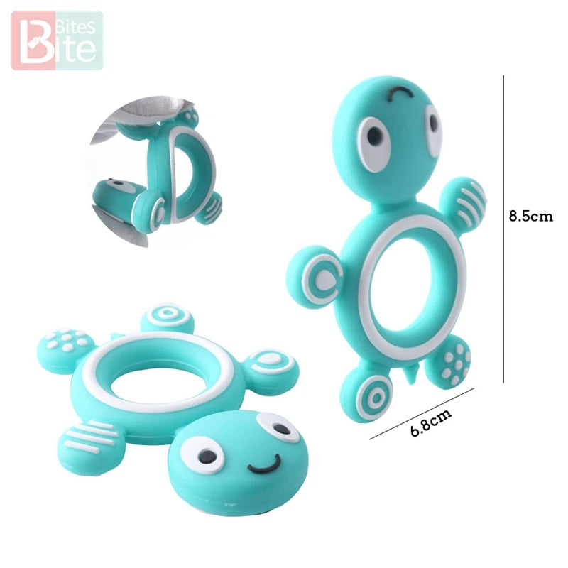 Silicone Baby Teethers Turtle 1PC Food Grade Animal Silicone Tiny Rod Children's Goods Nurse Gift Baby Teether Toys Bite Bites