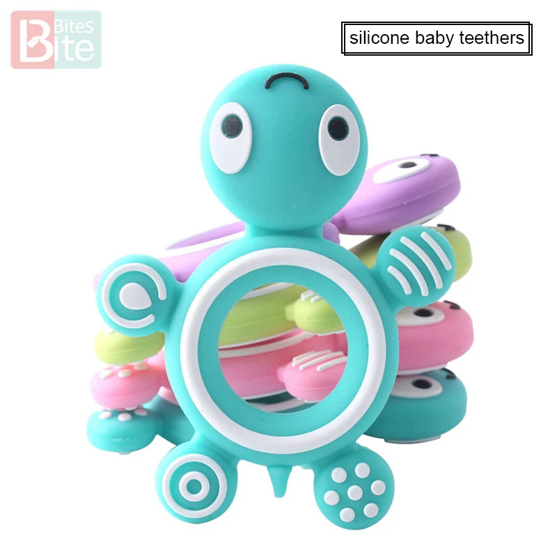 Silicone Baby Teethers Turtle 1PC Food Grade Animal Silicone Tiny Rod Children's Goods Nurse Gift Baby Teether Toys Bite Bites