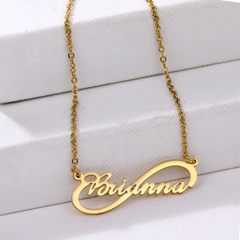 Custom Name Necklaces Baby Girl Name Necklace Stainless Steel Personalized Name Jewelry Bridesmaid Gift Baby Shower Gift For Her