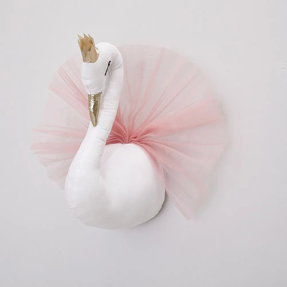 40CM Golden Crown Swan Doll Flamingo Wall Hanging Decoration Nordic Style Swan Stuffed Toy Birthday Gift Baby Room Nursery Decor