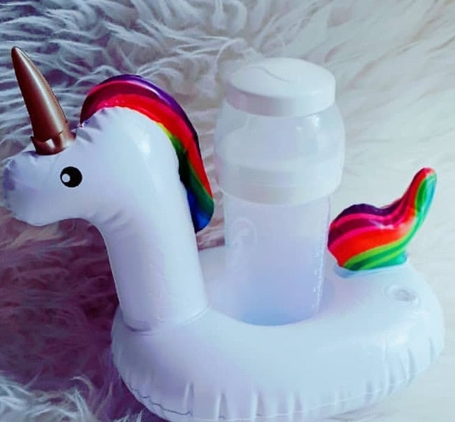 Inflatable Mini Party Beverage Boats Holder Unicorn Floating Cup Holder Pool Drink Holders Swim Ring Water Toys Baby Pool Toys
